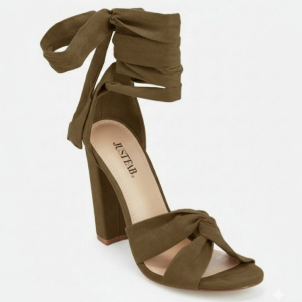 JustFab Acacia Wrap Block Heel Sandals